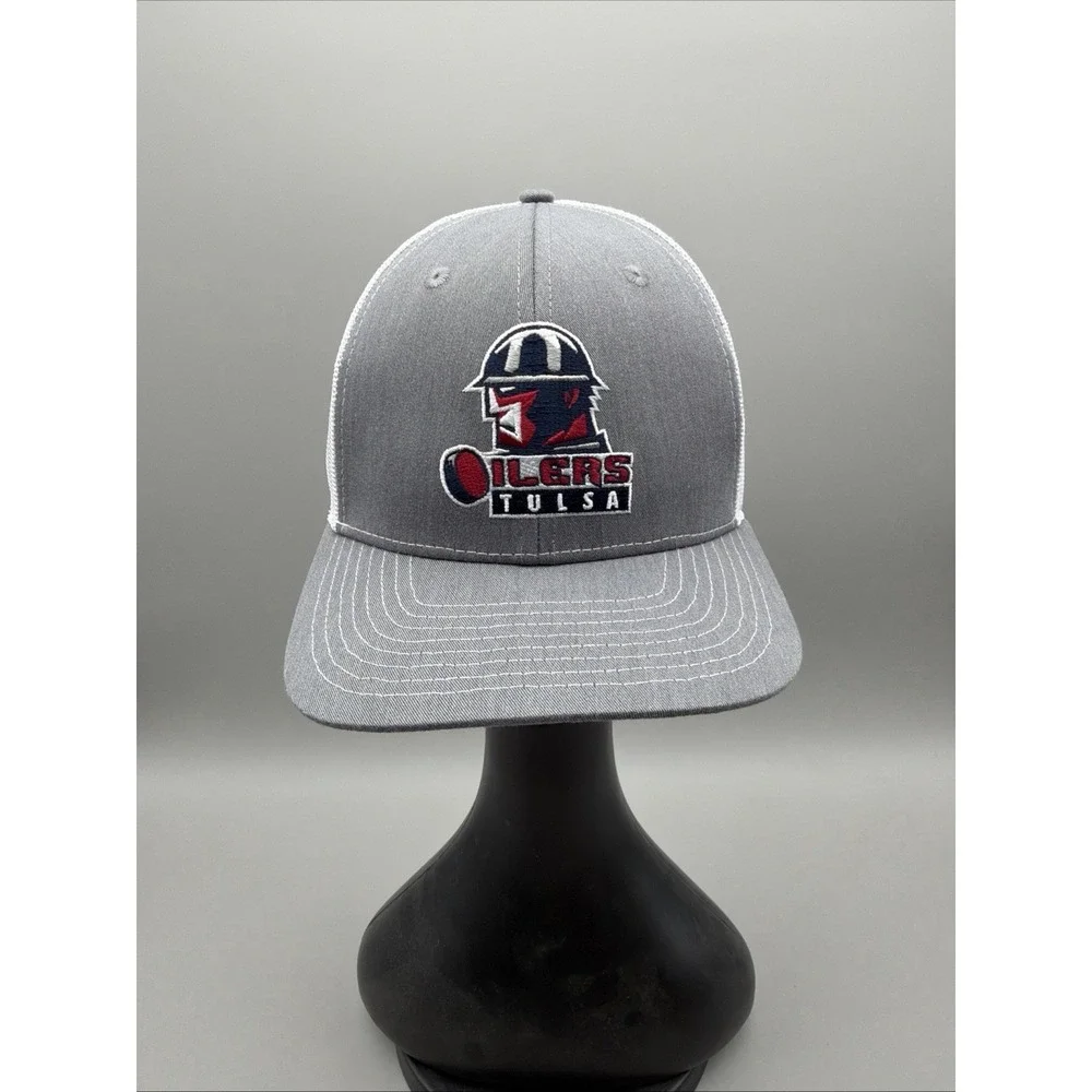 ECHL Tulsa Oilers Hockey Hat Gray White Adjustable NWT